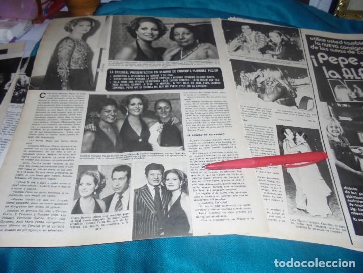 Coleccionismo de revistas y peri&oacute;dicos: RECORTE : LOLA FLORES, CARMEN SEVILLA EN PRESENTACION CONCHITA MARQUEZ. SEMANA, OCTBRE 1973(#)