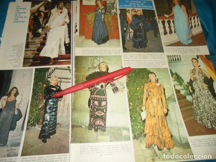 Coleccionismo de Revistas y Peri&oacute;dicos: RECORTE : CARMEN SEVILLA, ROCIO DURCAL, EN EL FESTIVAL DE SAN SEBASTIAN. SEMANA, OCTBRE 1973(#)