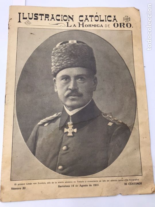 Coleccionismo de revistas y peri&oacute;dicos: LA HORMIGA DE ORO N 33 A&Ntilde;O 1915 PORTADA GENERAL LIMAN TURQUIA LONDRES POLONIA RUSIA GUERRA