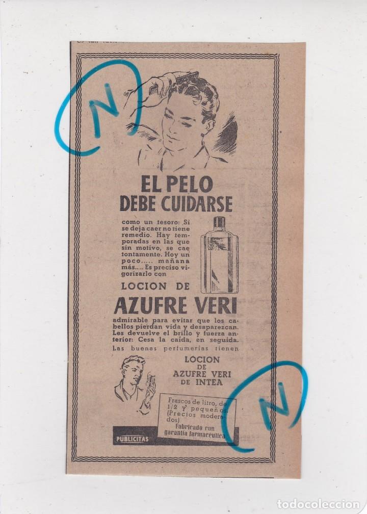 Sammeln von Zeitschriften und Zeitungen: PUBLICIDAD 1951. ANUNCIO LOCION DE AZUFRE VERI