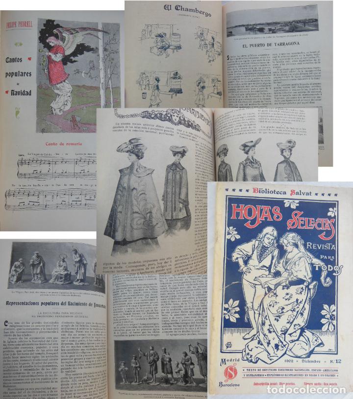 Colecionismo de Revistas e Jornais: HOJAS SELECTAS. Revista para Todos. Diciembre n&uacute;m 12. 1902