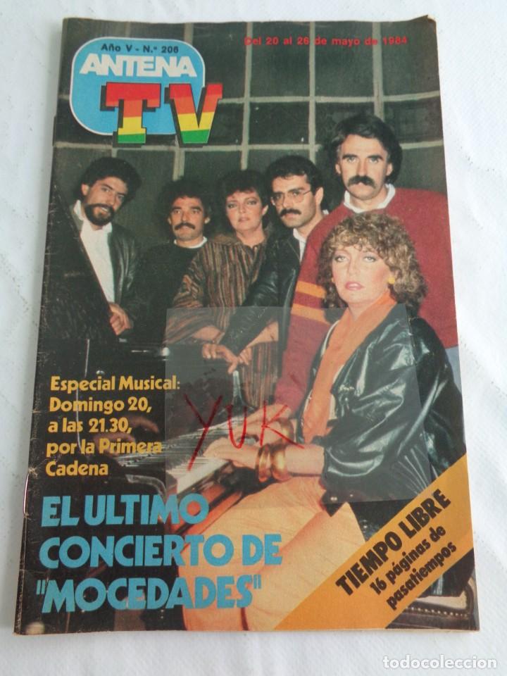 Coleccionismo de Revistas y Peri&oacute;dicos: REVISTA ANTENA TV N&ordm; 206 - MOCEDADES - HOTEL - SARA MONTIEL SUPERSTAR ... 1984