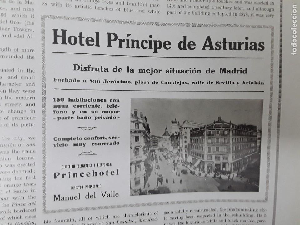 Collectionnisme de Revues et Journaux: HOTEL PRINCIPE DE ASTURIAS MADRID MANUEL DEL VALLE DIRECTOR PROPIETARIO HOJA A&Ntilde;O 1930