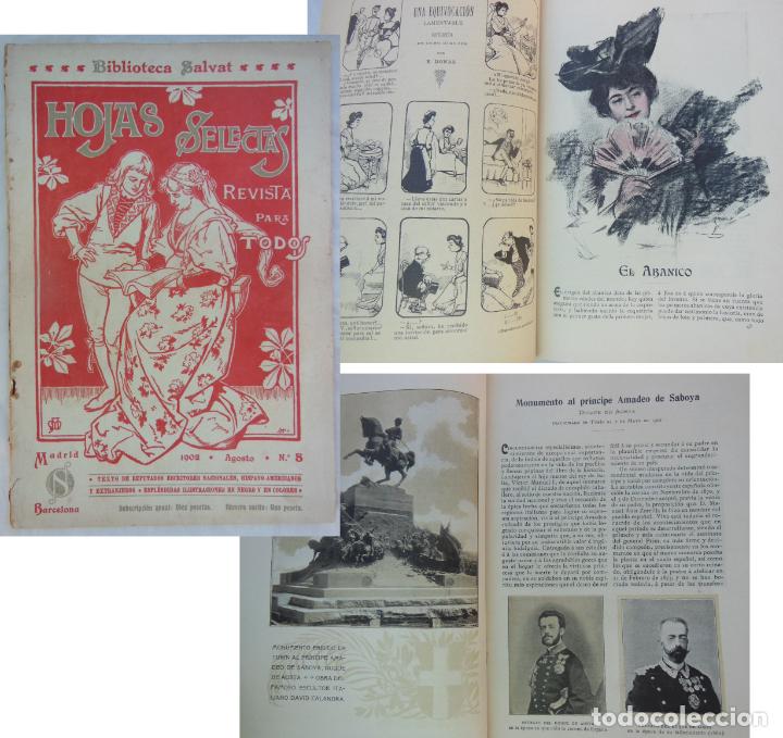 Coleccionismo de revistas y peri&oacute;dicos: HOJAS SELECTAS. Revista para Todos. Agosto n&uacute;m 8. 1902