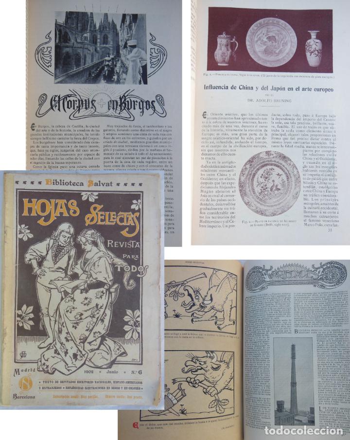 Coleccionismo de revistas y peri&oacute;dicos: HOJAS SELECTAS. Revista para Todos. Junio n&uacute;m 6. 1902