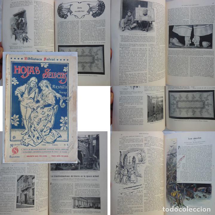 Coleccionismo de revistas y peri&oacute;dicos: HOJAS SELECTAS. Revista para Todos. Enero n&uacute;m 1. 1902