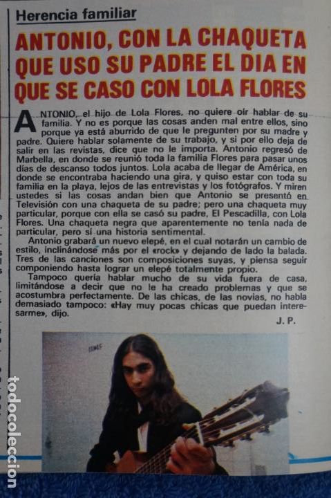 Coleccionismo de Revistas y Peri&oacute;dicos: RECORTE CLIPPING DE ANTONIO HIJO LOLA FLORES REVISTA SEMANA N&ordm; 2141 PAG. 50 L25
