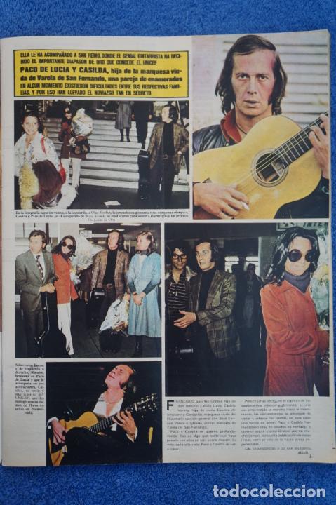 Coleccionismo de revistas y peri&oacute;dicos: RECORTE CLIPPING DE PACO DE LUCIA Y CASILDA REVISTA SEMANA N&ordm; 1830 PAG. 3-4 L28