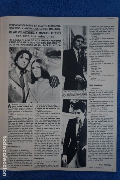 Coleccionismo de revistas y peri&oacute;dicos: RECORTE CLIPPING DE PILAR VELAZQUEZ Y MANUEL OTERO REVISTA SEMANA N&ordm; 1623 PAG. 9 L28