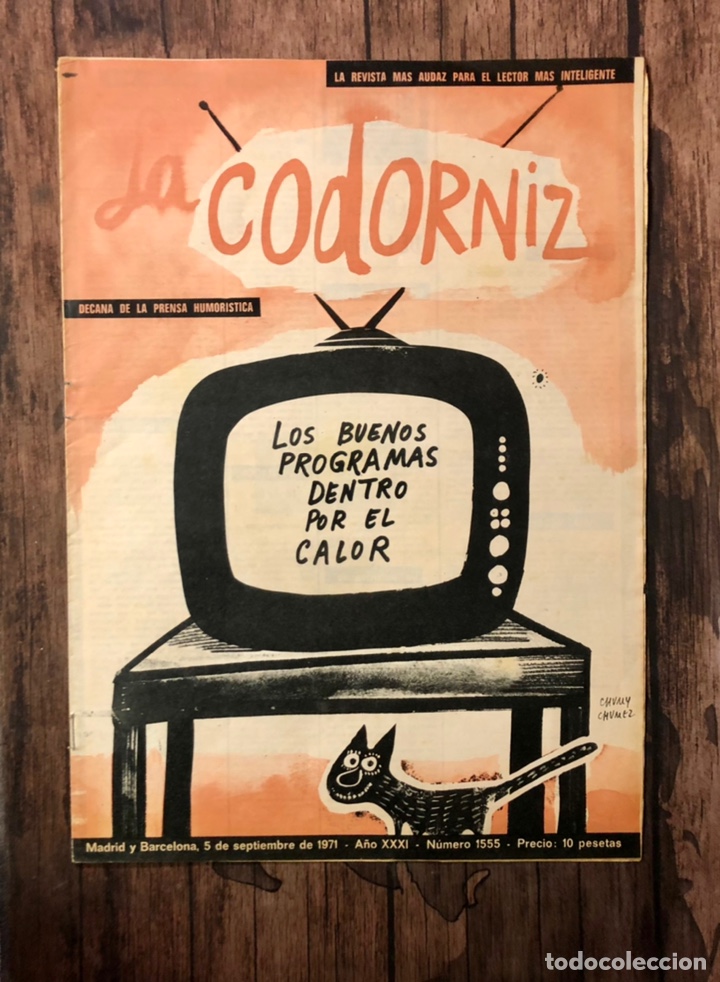 Coleccionismo de Revistas y Peri&oacute;dicos: REVISTA LA CODORNIZ, NUMERO 1555, 5 DE SEPTIEMBRE DE 1971, (REVISTA HUMORISTICA)
