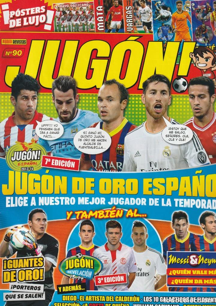 Coleccionismo de Revistas y Peri&oacute;dicos: REVISTA JUG&Oacute;N N&Uacute;MERO 90. P&Oacute;STER DE SERGIO RAMOS Y PIQU&Eacute; EN EL INTERIOR. SEGUNDA MANO.