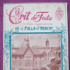 Coleccionismo de Revistas y Periódicos: REVISTA FALLERA LLIBRET FALLA PLAZA DEL MERCAT CRIT DE FESTA 1954 F60
