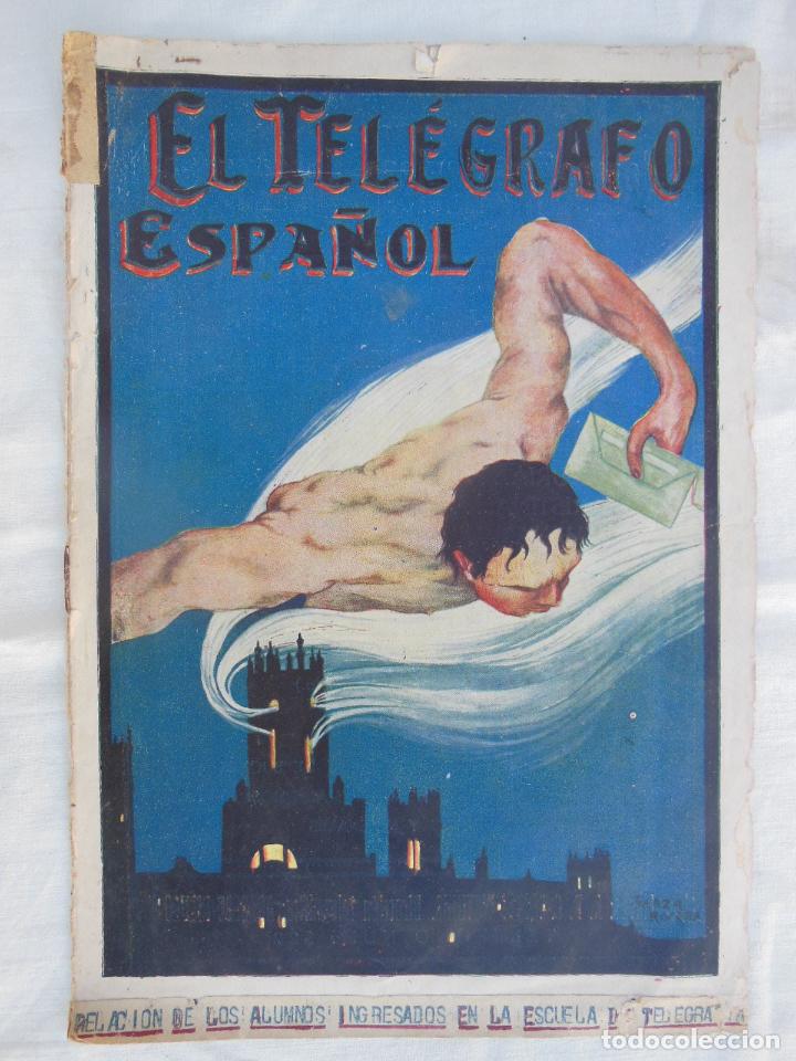 Coleccionismo de revistas y peri&oacute;dicos: EL TEL&Eacute;GRAFO ESPA&Ntilde;OL. Relaci&oacute;n Alumnos Ingresados en la Escuela de Telegraf&iacute;a. GARZA RIVERA