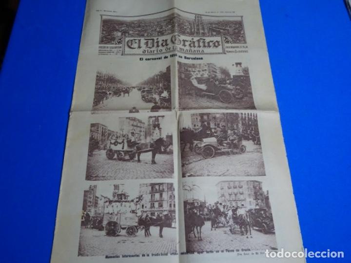 Coleccionismo de Revistas y Peri&oacute;dicos: EL D&Iacute;A GR&Aacute;FICO.DIARIO DE LA MA&Ntilde;ANA DE BARCELONA.CARNAVAL 23-2-1914.PASTILLAS MORELLO TOS.