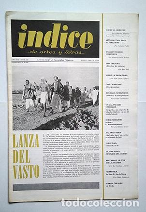 Coleccionismo de revistas y peri&oacute;dicos: Lanza del Vasto, Max Aub s/ Cernuda, Blanco Amor, Cansinos Assens. &Iacute;ndice de artes y letras 181