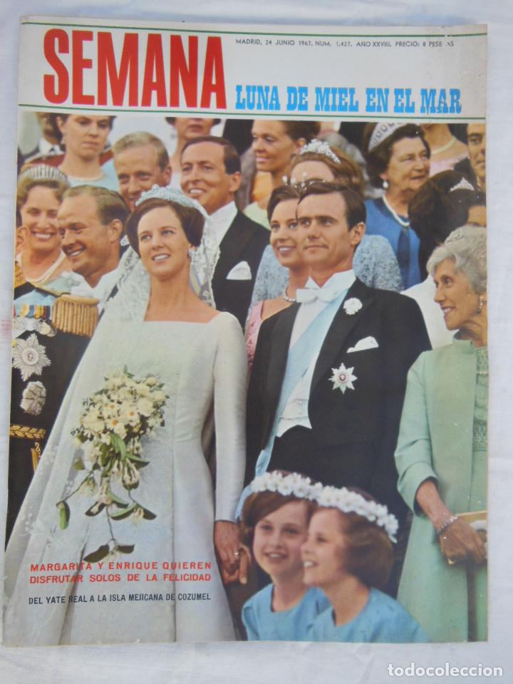 Coleccionismo de revistas y peri&oacute;dicos: SEMANA A&Ntilde;O XXVIII N&ordm;1427. 24 JUNIO 1967