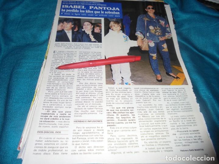 Coleccionismo de Revistas y Peri&oacute;dicos: RECORTE : ISABEL PANTOJA, HA PERDIDO PESO. SEMANA, ENERO 1989(#)
