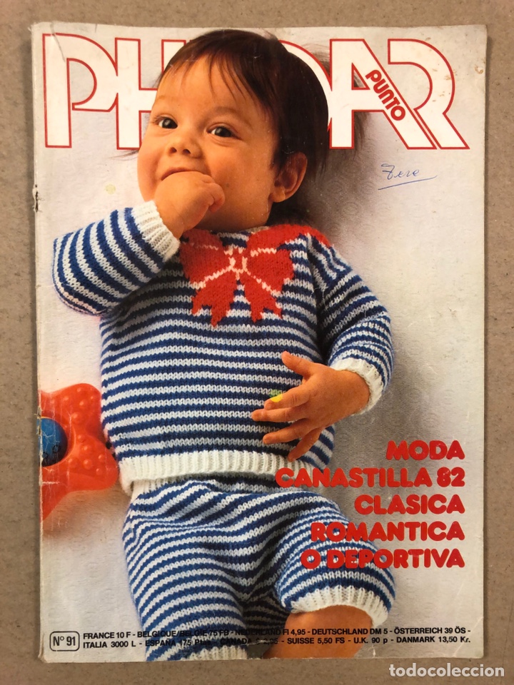 Coleccionismo de Revistas y Peri&oacute;dicos: PHILDAR PUNTO N&deg; 91. MODA, CANASTILLA 82, CL&Aacute;SICA, ROM&Aacute;NTICA O DEPORTIVA.