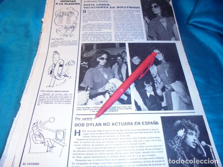 Coleccionismo de Revistas y Peri&oacute;dicos: RECORTE : SOFIA LOREN. BOB DYLAN. SEMANA, JULIO 1978 (#)