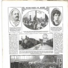 Coleccionismo de Revistas y Periódicos: 1913 INAUGURACION TREN BCNA MANRESA FUTBOL ATLETIC MADRID Y BILBAO MONICO SANCHEZ MORENO PREMIO DEU