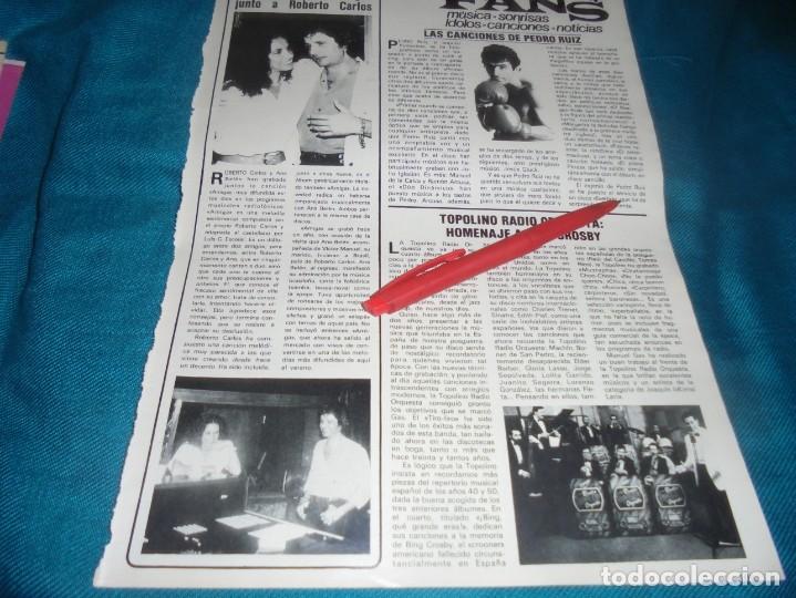Coleccionismo de Revistas y Peri&oacute;dicos: RECORTE : ANA BELEN CANTA CON ROBERTO CARLOS. ORQUESTA TOPOLINO. SEMANA, MAYO 1983(#)