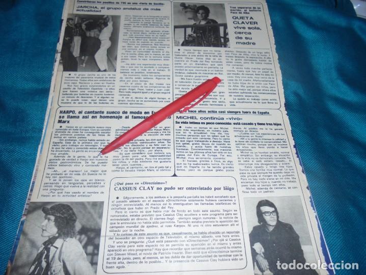 Sammeln von Zeitschriften und Zeitungen: RECORTE : EL GRUPO JARCHA. MICHEL. EL CANTANTE SUECO HARPO. SEMANA, JUNIO 1976 (#)