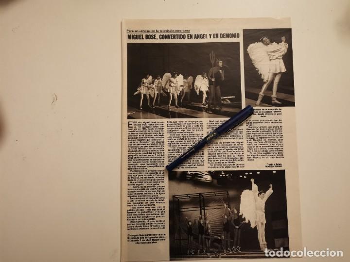 Coleccionismo de Revistas y Peri&oacute;dicos: MIGUEL BOSE CONVERTIDO EN ANGEL Y EN DEMONIO RECORTE REVISTA 1982
