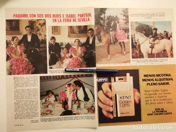 Coleccionismo de Revistas y Peri&oacute;dicos: PAQUIRRI E ISABEL PANTOJA RECORTE REVISTA 2 P&Aacute;GINAS 1982