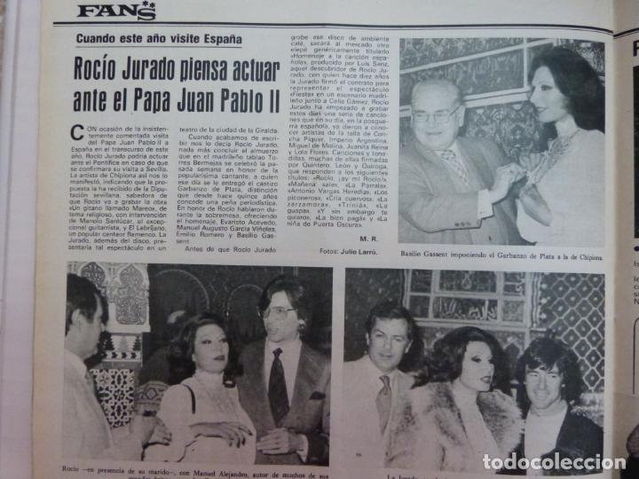 Coleccionismo de Revistas y Peri&oacute;dicos: RECORTE CLIPPING DE ROCIO JURADO SEMANA N&ordm; 2137 PAG. 66 L29