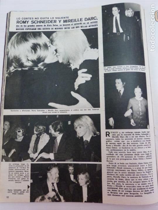 Coleccionismo de Revistas y Peri&oacute;dicos: RECORTE CLIPPING DE ROMY SCHNEIDER Y MIREILLE DARC SEMANA N&ordm; 1678 PAG. 42 L29
