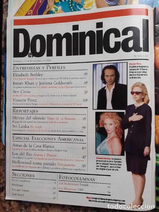 Collectionnisme de Revues et Journaux: VINCENT PEREZ ELIZABETH BERKLEY HILLARY CLINTON