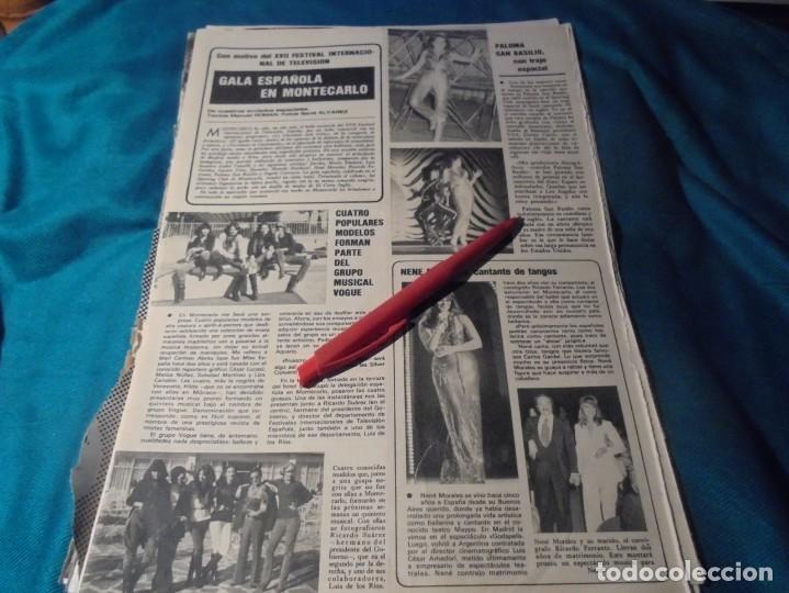 Coleccionismo de Revistas y Peri&oacute;dicos: RECORTE : PALOMA SAN BASILIO. NENE MORALES. EL GRUPO VOGUE. SEMANA, MARZO 1977(#)