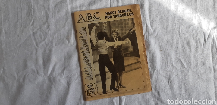 Coleccionismo de Revistas y Peri&oacute;dicos: (Sevilla) ABC. NANCY REAGAN POR TANGUILLOS. 8 MAYO 1985. Feria Jerez