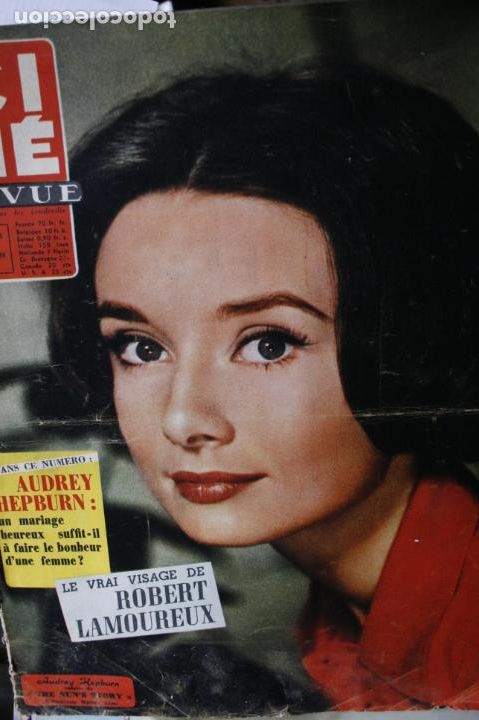 Coleccionismo de Revistas y Peri&oacute;dicos: REVISTA FRANCESA CINE REVUE AUDRY HEPBURN ROMY SCHNEIDER SOFIA LOREN 1958