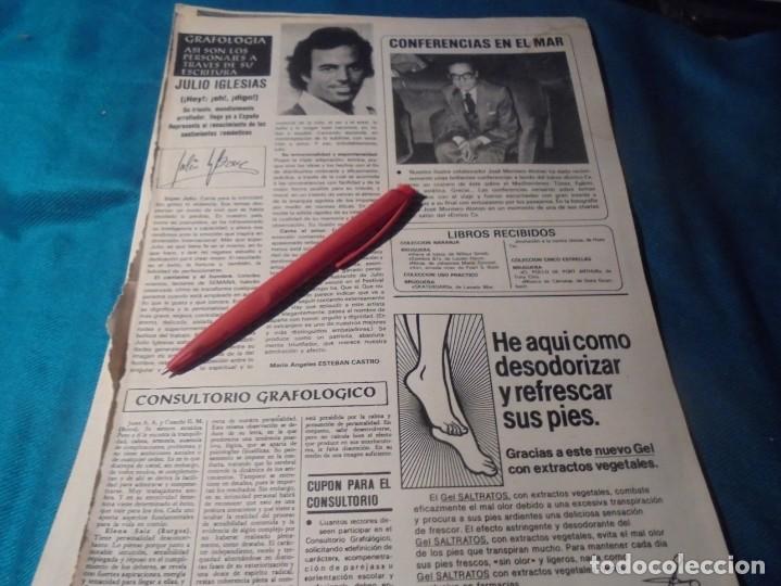 Coleccionismo de Revistas y Peri&oacute;dicos: RECORTE : GRAFOLOGIA : JULIO IGLESIAS. SEMANA, AGTO 1980(#)
