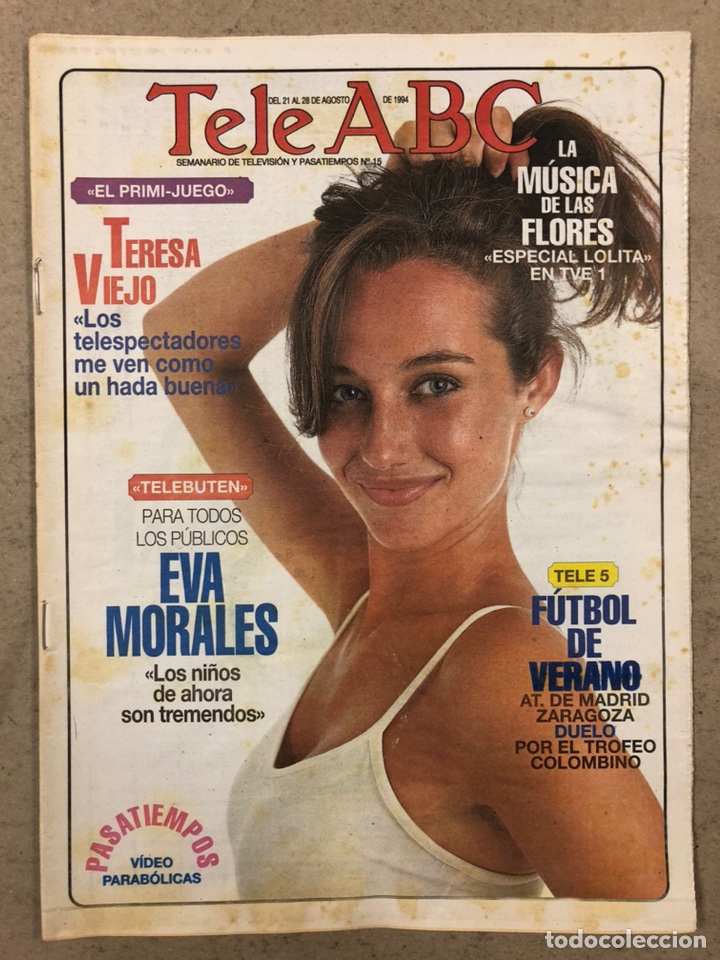 Coleccionismo de Revistas y Peri&oacute;dicos: TELE ABC N&deg; 15 (1994). EVA MORALES, TERESA VIEJO, F&Uacute;TBOL DE VERANO,...