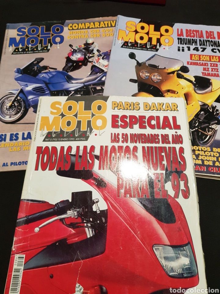 Coleccionismo de Revistas y Peri&oacute;dicos: PEDIDO M&Iacute;NIMO 10&euro; + GASTOS Revista Solo Moto Actual nr. 867/868/869 ( a&ntilde;o 1993)