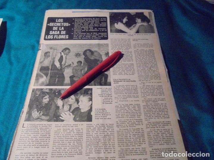 Coleccionismo de revistas y peri&oacute;dicos: RECORTE : LOS SECRETOS DE LA SAGA DELOS FLORES. LOLA FLORES. SEMANA, DCMBRE 1980(#)