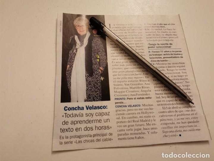 Coleccionismo de revistas y peri&oacute;dicos: CONCHA VELASCO RECORTE REVISTA 2017