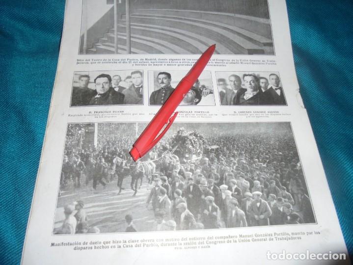 Coleccionismo de Revistas y Peri&oacute;dicos: RECORTE: COLISION ENTRE COMUNISTAS Y SINDICALISTAS EN LA CASA DEL PUEBLO. MUNDO GRAFICO, NVMBRE 1922