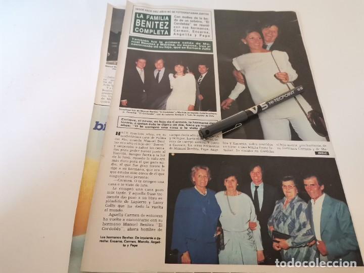 Colecionismo de Revistas e Jornais: FAMILIA MANUEL BEN&Iacute;TEZ EL CORDOB&Eacute;S RECORTE REVISTA 3 P&Aacute;GINAS REVERSO BROOKE SHIELDS A&Ntilde;O 1985