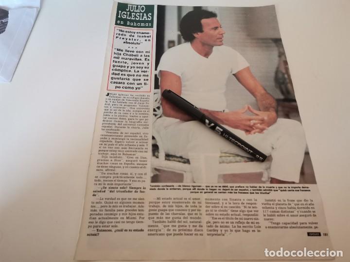 Coleccionismo de Revistas y Peri&oacute;dicos: JULIO IGLESIAS EN BAHAMAS RECORTE REVISTA 2 P&Aacute;GINAS A&Ntilde;O 1985