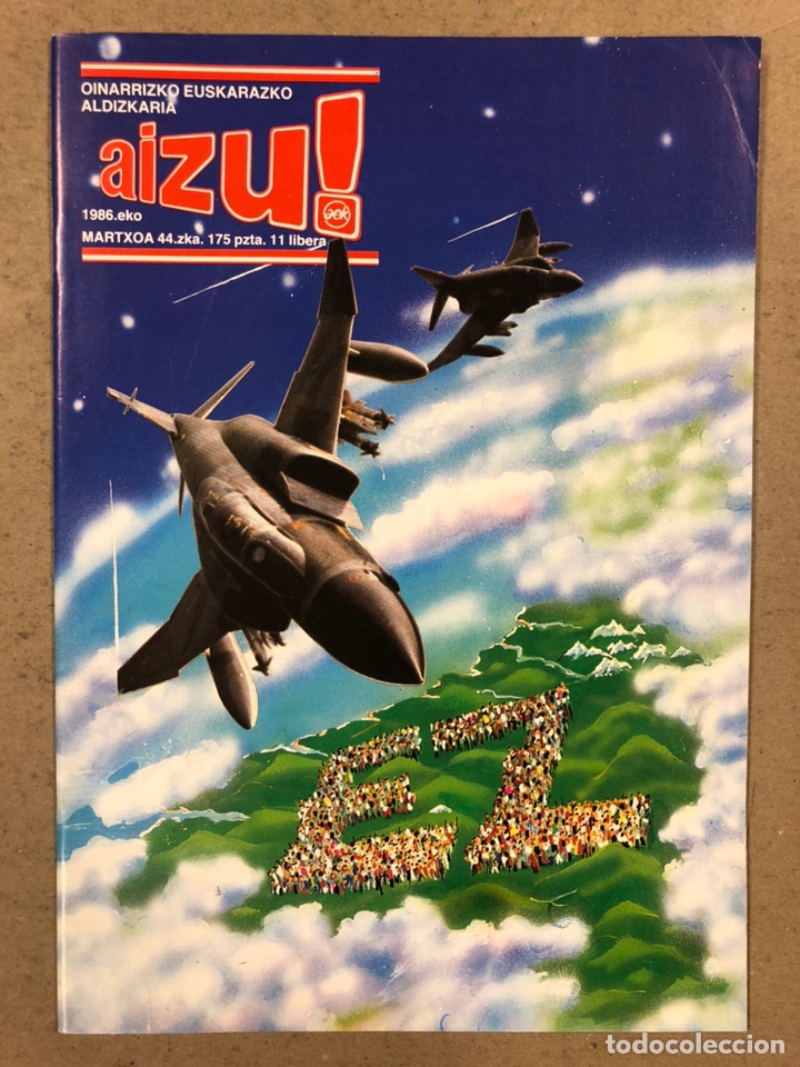 Collezionismo di Riviste e Giornali: AIZU! N&deg; 44 (1986). REVISTA DE AEK. LUIS ARCONADA, EUSKAL MODA, KOMIKS,... EUSKARAZ.