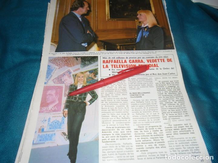 Coleccionismo de Revistas y Peri&oacute;dicos: RECORTE : RAFFAELLA CARR&Aacute;, VEDETTE MUNDIAL. SEMANA, JUNIO 1985(#)