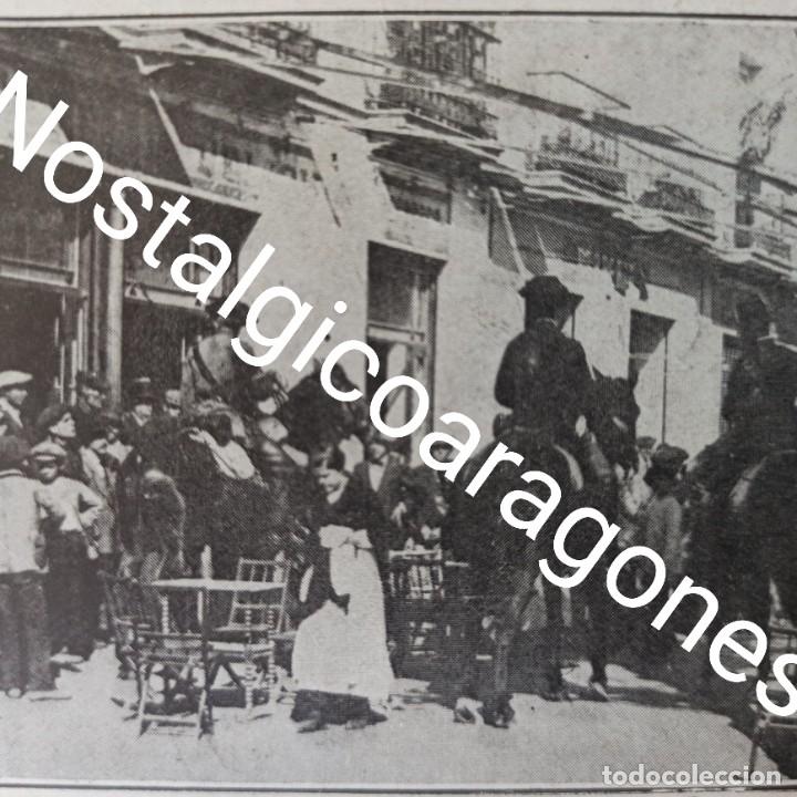 Collection Magazines and Newspapers: Fotograf&iacute;a hoja revista Sevilla huelga empleados tranviarios Guardia Civil disolviendo 1917