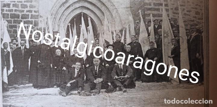 Collection Magazines and Newspapers: Fotograf&iacute;a hoja revista Artajona Navarra, autoridades y obispo Pamplona banderas 1917