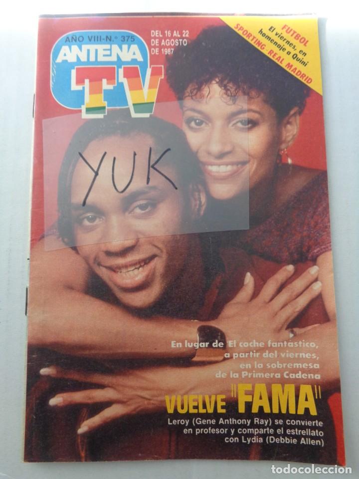 Coleccionismo de Revistas y Peri&oacute;dicos: REVISTA ANTENA TV N&ordm; 375 - FAMA-ELVIS-UN DOS TRES-COCHE FANTASTICO-CORRUPCION EN MIAMI ... 1987