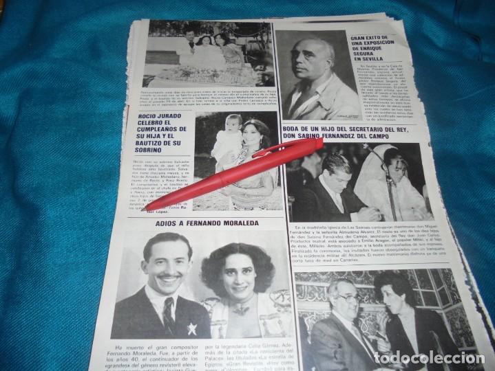 Coleccionismo de Revistas y Peri&oacute;dicos: RECORTE : ROCIO JURADO, CUMPLEA&Ntilde;OS DE SU HIJA. SEMANA, MAYO 1985(#)