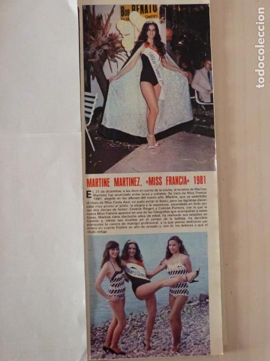 Coleccionismo de Revistas y Peri&oacute;dicos: RECORTE CLIPPING DE MARTINE MARTINEZ MISS FRANCIA 1981 REVISTA SEMANA N&ordm; 2136 PAG. 27 L33