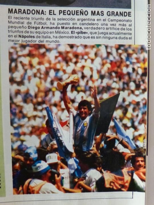 Coleccionismo de Revistas y Peri&oacute;dicos: RECORTE CLIPPING DE MARADONA REVISTA LA REVISTA N&ordm; 93 PAG. 85 L3
